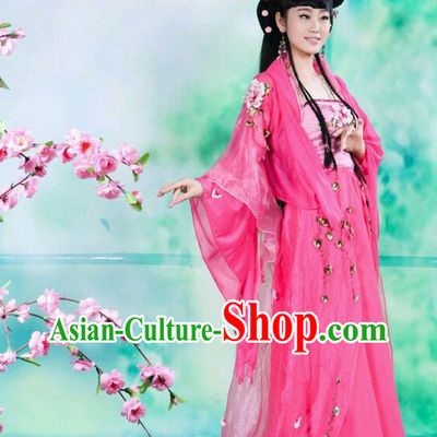 Chinese Princess Costumes Asian Fashion and Hair Decorations Complete Set for Women