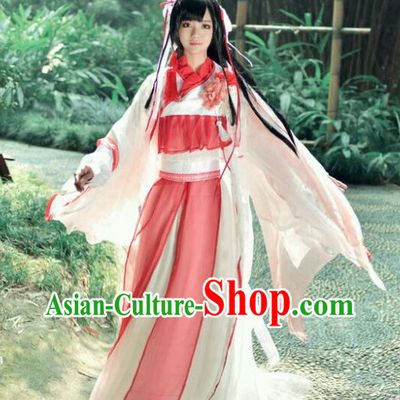 Chinese Kimono Costumes Asian Fashion Fairy Costume Complete Set for Girls