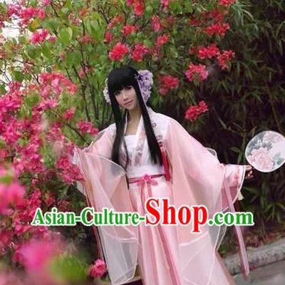 Chinese Ancient Pink Empress Fairy Costume Complete Set for Women