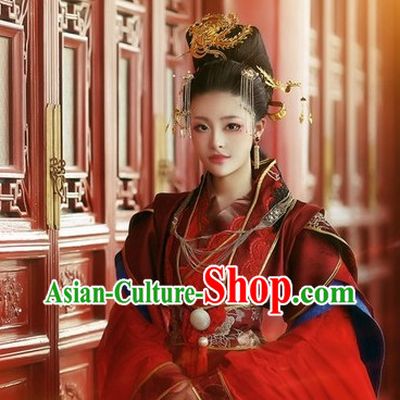 Asian Fashion Chinese Princess Halloween Costumes Complete Set for Women