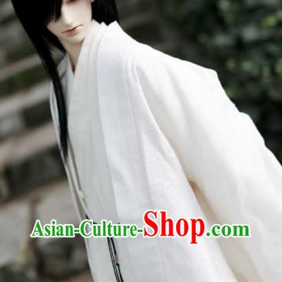 Asian Fashion Chinese White Kimono Costumes Hanfu for Men