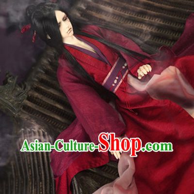 Asia Fashion China Civilization Chinese Costumes Hanfu Dresses Complete Set for Men