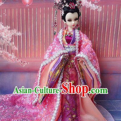 Asia Fashion China Civilization Chinese Princess Robe and Hair Accessories Complete Set