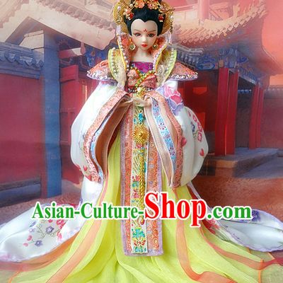 Asia Fashion China Civilization Chinese Empress Costume and Hair Accessories Complete Set