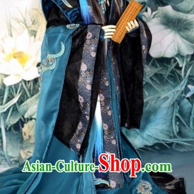 Asia Fashion China Civilization Chinese Emperor Costume and Hair Jewelry Complete Set