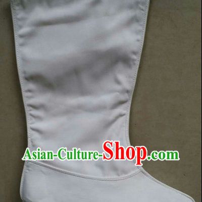 Handmade Asian Chinese Traditional Pure White Hanfu Boots online Ancient Boots