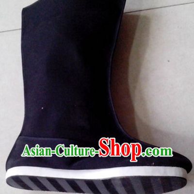 Handmade Asian China Stage Performance Traditional Black Boots online