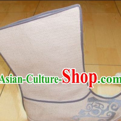 Chinese Traditional over the Knee Boots Ankle Boots for Hanfu Performance Use