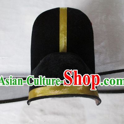 Black Chinese Government Official Hat for Men
