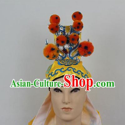Oriental Chinese Beijing Opera Wu Sheng Character Hat