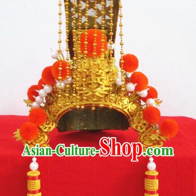 Oriental Chinese Traditional Opera Emperor Imperial Hat