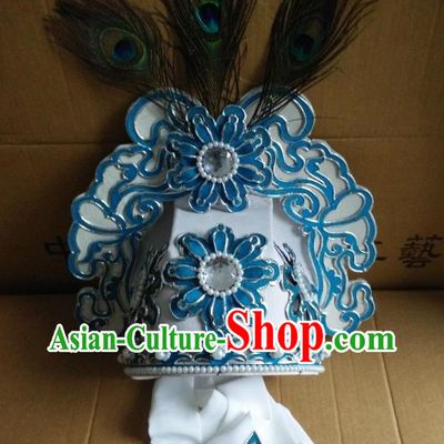 Chinese Traditional Opera Young Men Peacock Hat
