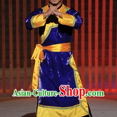 Chinese Mongolian Ethnic Clothing and Hat for Men