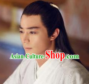 Chinese black long wig traditional wig guzhuang hair ancient costumes Chinese black long wig traditional wig guzhuang hair ancient costumes