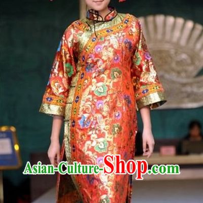 Oriental Clothing Chinese Traditional Manchu Ethnic Plus Size Clothes online for Women