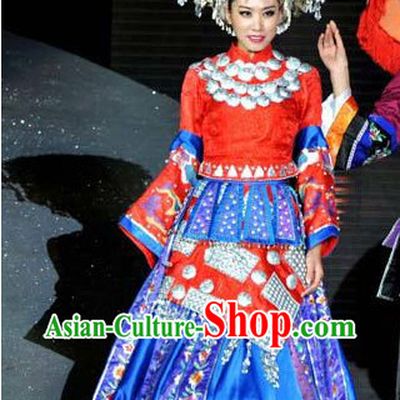 Oriental Clothing Chinese Traditional Miao Clothing for Sale Ethnic Plus Size Clothes and Hat online