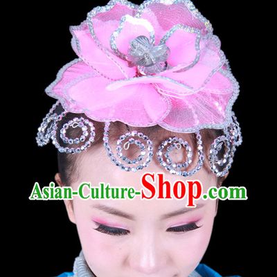 Chinese Classical Group Dance Dance Big Flower Headwear