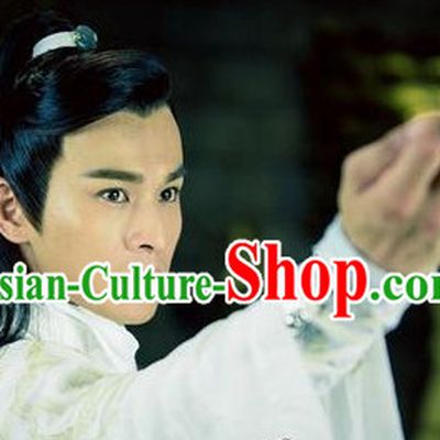 Chinese Classical Swordman Guzhuang Long Black Wig