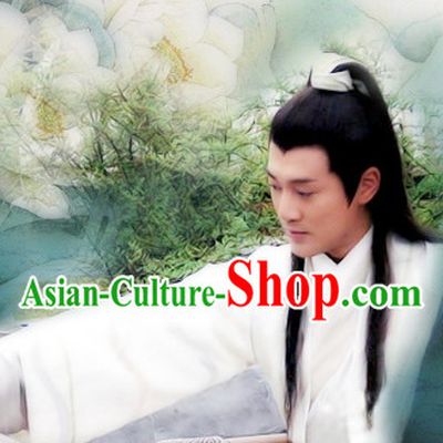 Chinese Ancient Style Male Black Long Wig