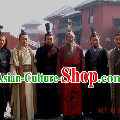Asian Chinese Fashion Government Official Plus Size Custom Made Costumes Long Gowns 6 Sets