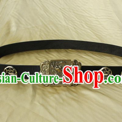 Handmade Chinese Ancient Long Black Feather Belt