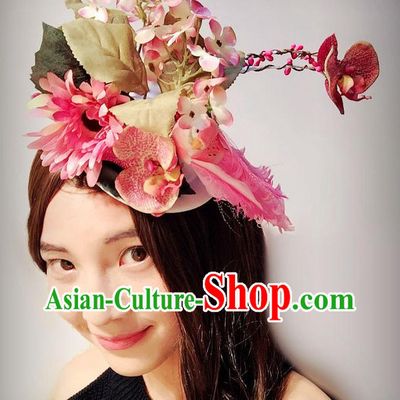 Custom Made Designer Handmade Flower Hair Fascinators Hair Slides Headpieces Hair Ornaments Set