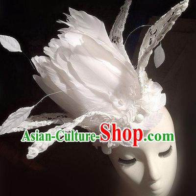 Stage Performance Handmade Flower Hair Fascinators Hair Slides Headpieces Hair Ornaments Set