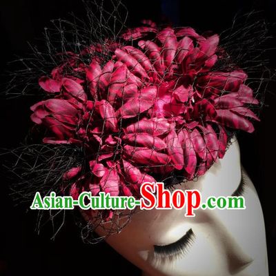 Stage Performance Handmade Flower Hair Fascinators Hair Slides Headpieces Hair Ornaments Set