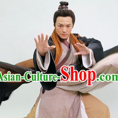 Chinese Superhero Guo Jing Mandarin Costumes Complete Set for Men