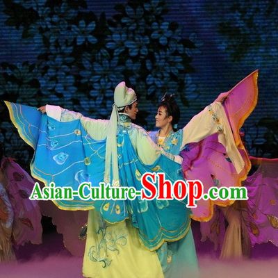 Chinese Butterfly Love Costumes and Hat Complete Set