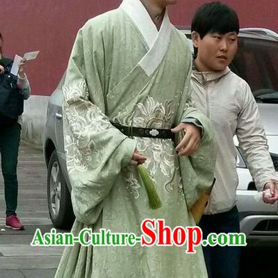 Chinese Ming Dynasty Prince Traditional Clothing and Hat Complete Set for Men