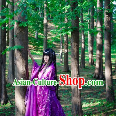 Chinese Purple Empress Costumes Asia Fashion Ancient China Culture
