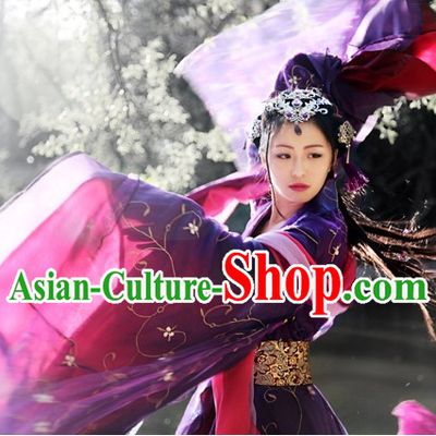 Asia Fashion Ancient China Culture Chinese Carnival Empress Costumes and Hair Accessories