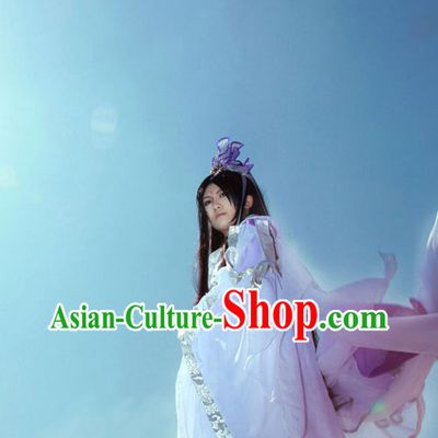 Asia Fashion Ancient China Culture Chinese White Hanfu Dress