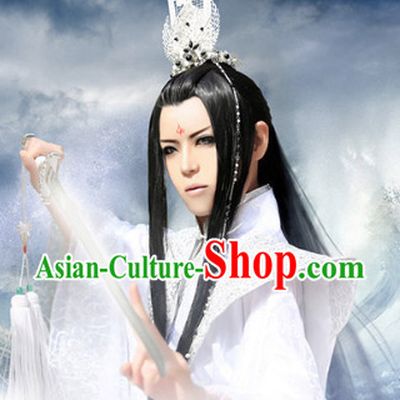 Asia Fashion Ancient China Culture Chinese Wide Sleeves Prince Kimono Dresses and Coronet