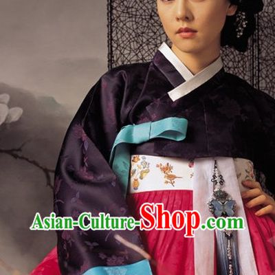 Traditional Korean Mother Custom Made Ladies Hanbok Costumes Complete Set