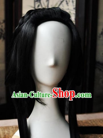 Chinese wigs cosplay wigs long black wigs ancient costumes hanfu Chinese wigs cosplay wigs long black wigs ancient costumes hanfu