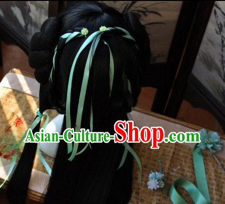 Chinese wigs cosplay wigs long black wigs ancient costumes hanfu Chinese wigs cosplay wigs long black wigs ancient costumes hanfu