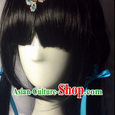 Asian Traditional Chinese Long Wig Ancient Costume Wigs and Hair Accessories for Women