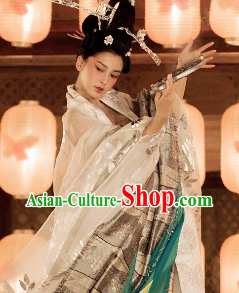 Chinese costumes wigs hair accessories hanfu traditional dress ancient costume