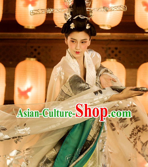 Chinese costumes wigs hair accessories hanfu traditional dress ancient costume
