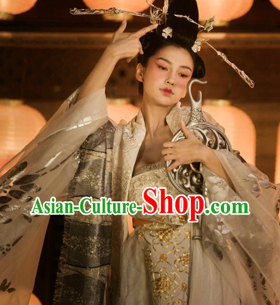 Chinese costumes wigs hair accessories hanfu traditional dress ancient costume