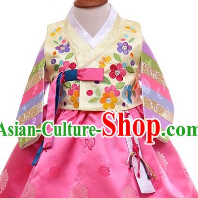 Traditional Korean Custom Made Children Birthday Ceremonial Hanbok Complete Set