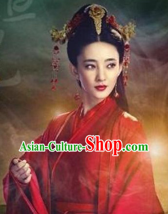 Chinese costumes wigs hair accessories hanfu traditional dress ancient costume