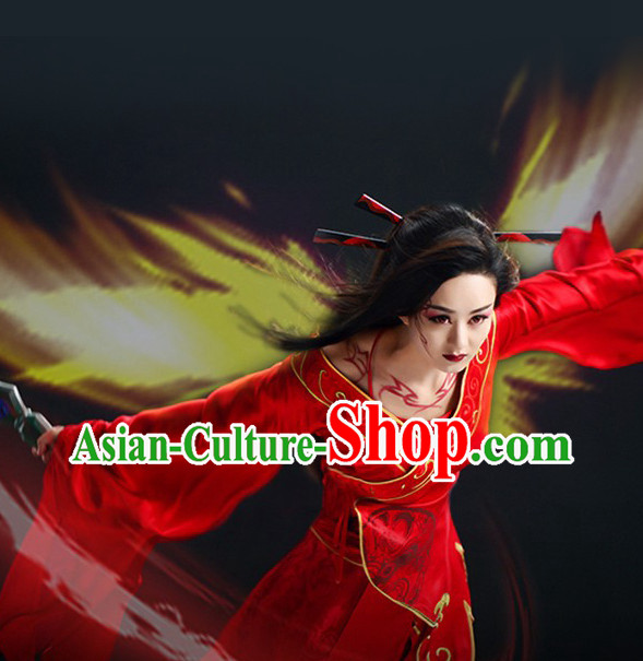Chinese costumes wigs hair accessories hanfu traditional dress ancient costume