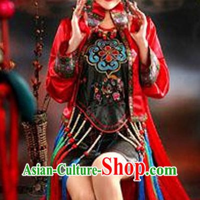 Asian Fashion Chinese Sexy Halloween Costumes and Hair Accessories Complete Set