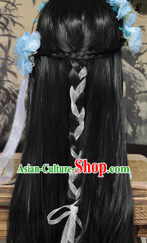 Chinese wigs cosplay wigs long black wigs ancient costumes hanfu Chinese wigs cosplay wigs long black wigs ancient costumes hanfu