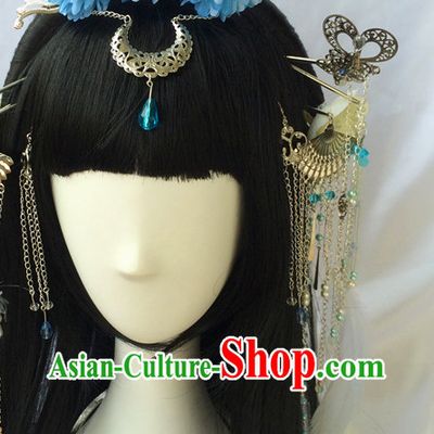 Chinese Classical Princess Wig and Hair Accessories Complete Set