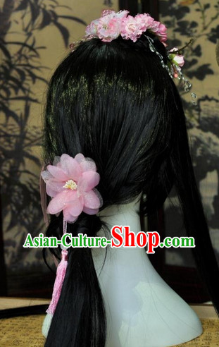 Chinese wigs cosplay wigs long black wigs ancient costumes hanfu Chinese wigs cosplay wigs long black wigs ancient costumes hanfu