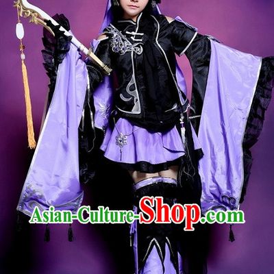 Asia Fashion Chinese Cosplay Costumes and Hair Accessories